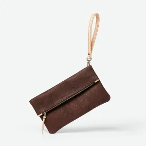 GiGi Versatile Cork Clutch - Chocolate Brown