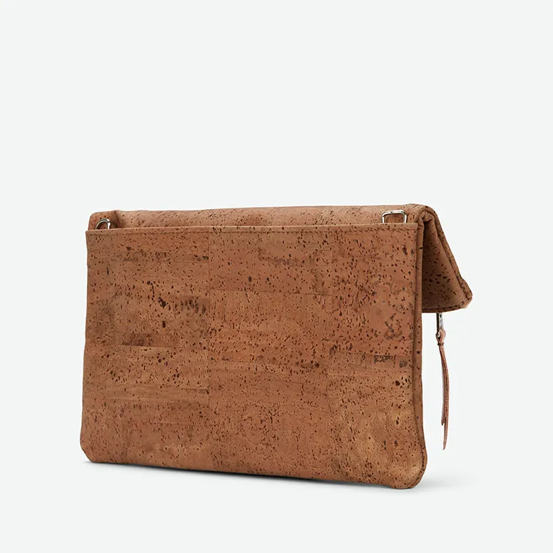 GiGi Versatile Cork Clutch - Desert Brown
