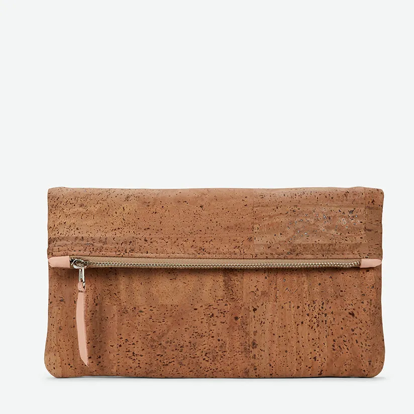 GiGi Versatile Cork Clutch - Desert Brown