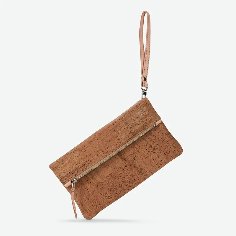 GiGi Versatile Cork Clutch - Desert Brown