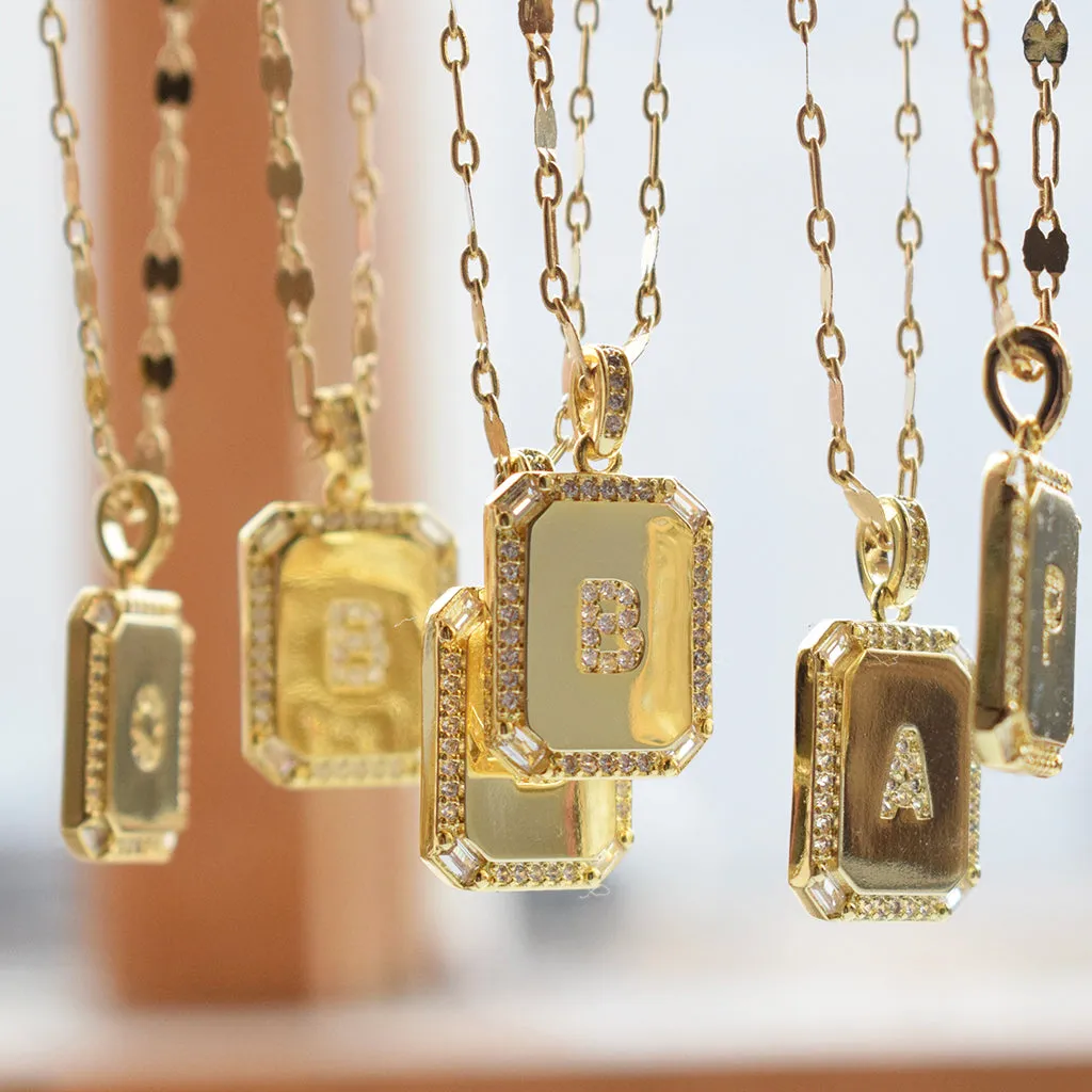 Gold Initial Pendant Necklace