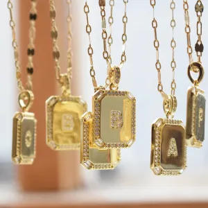 Gold Initial Pendant Necklace