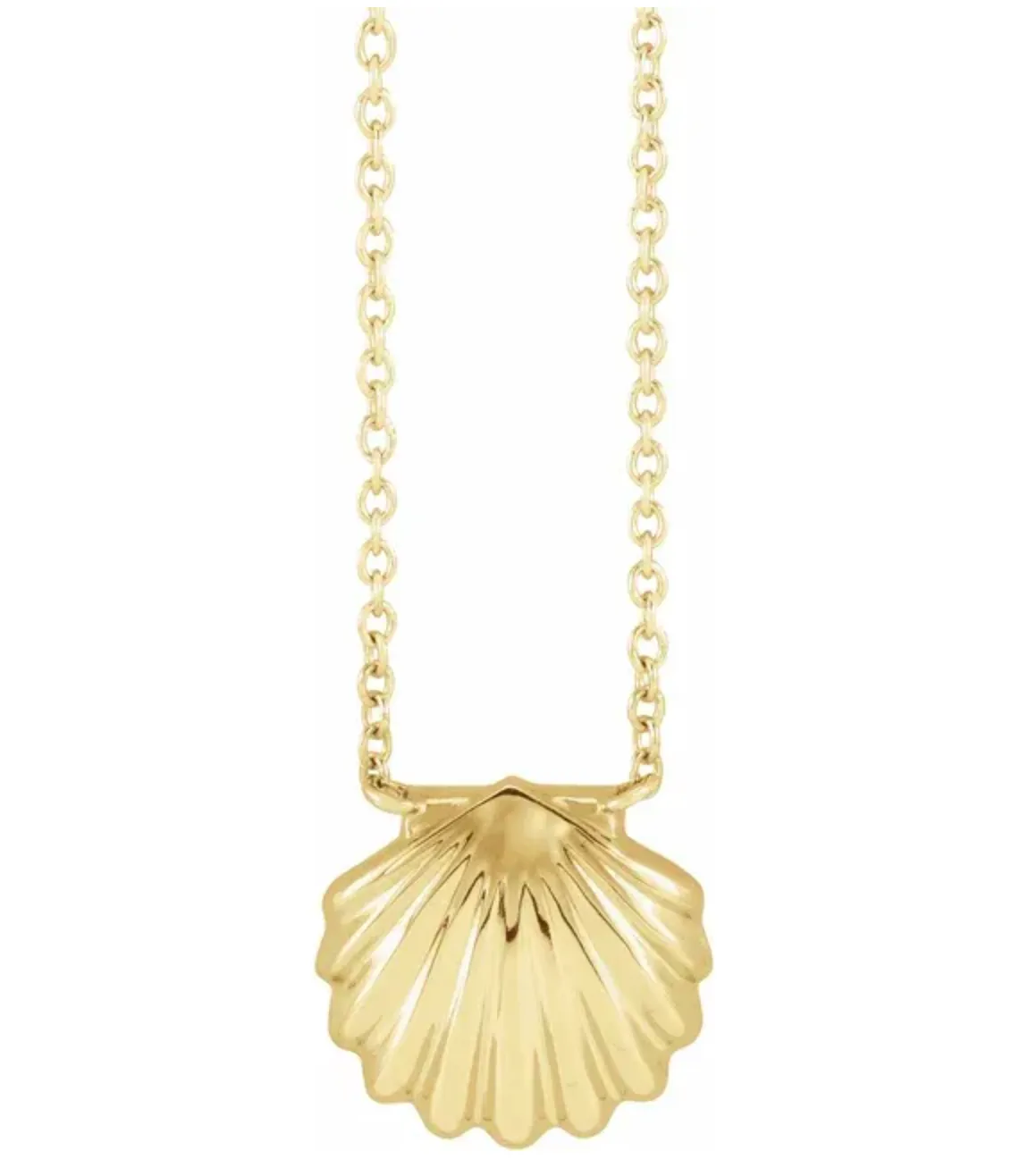 Gold Shelly Necklace
