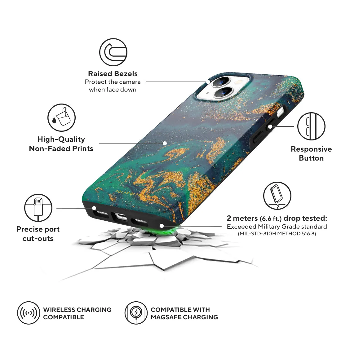 Green Night Quicksand - iPhone 13 Case