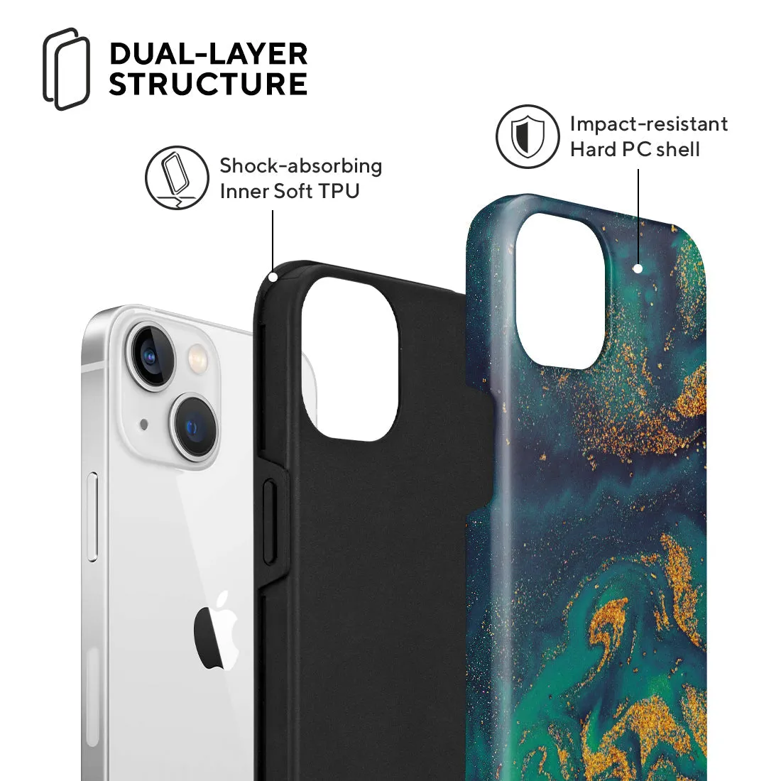 Green Night Quicksand - iPhone 13 Case