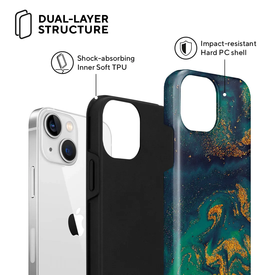 Green Night Quicksand - iPhone 13 mini Case