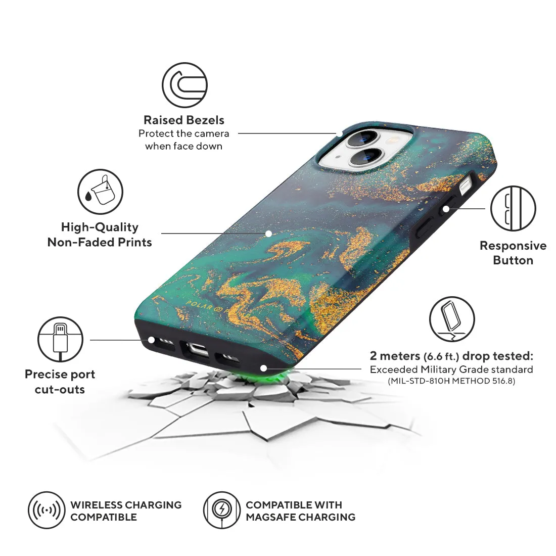 Green Night Quicksand - iPhone 13 mini Case