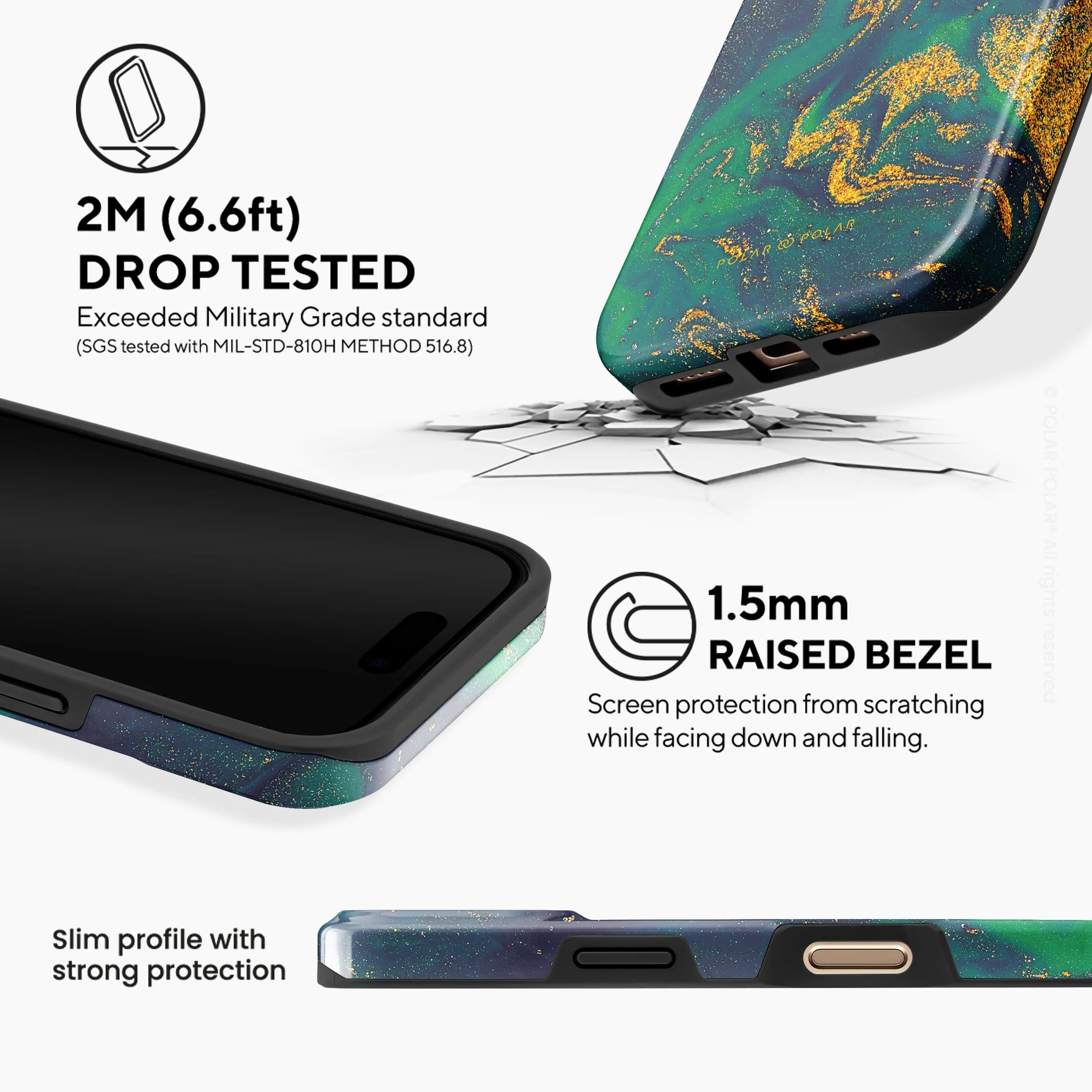 Green Night Quicksand - iPhone 16 Pro Case
