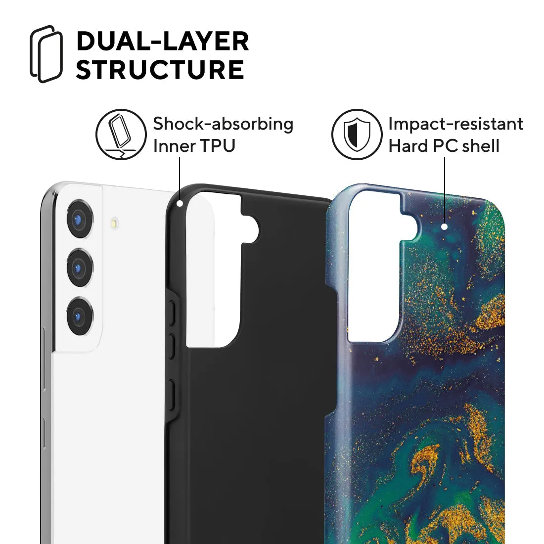 Green Night Quicksand - Samsung Galaxy S22  5G Case