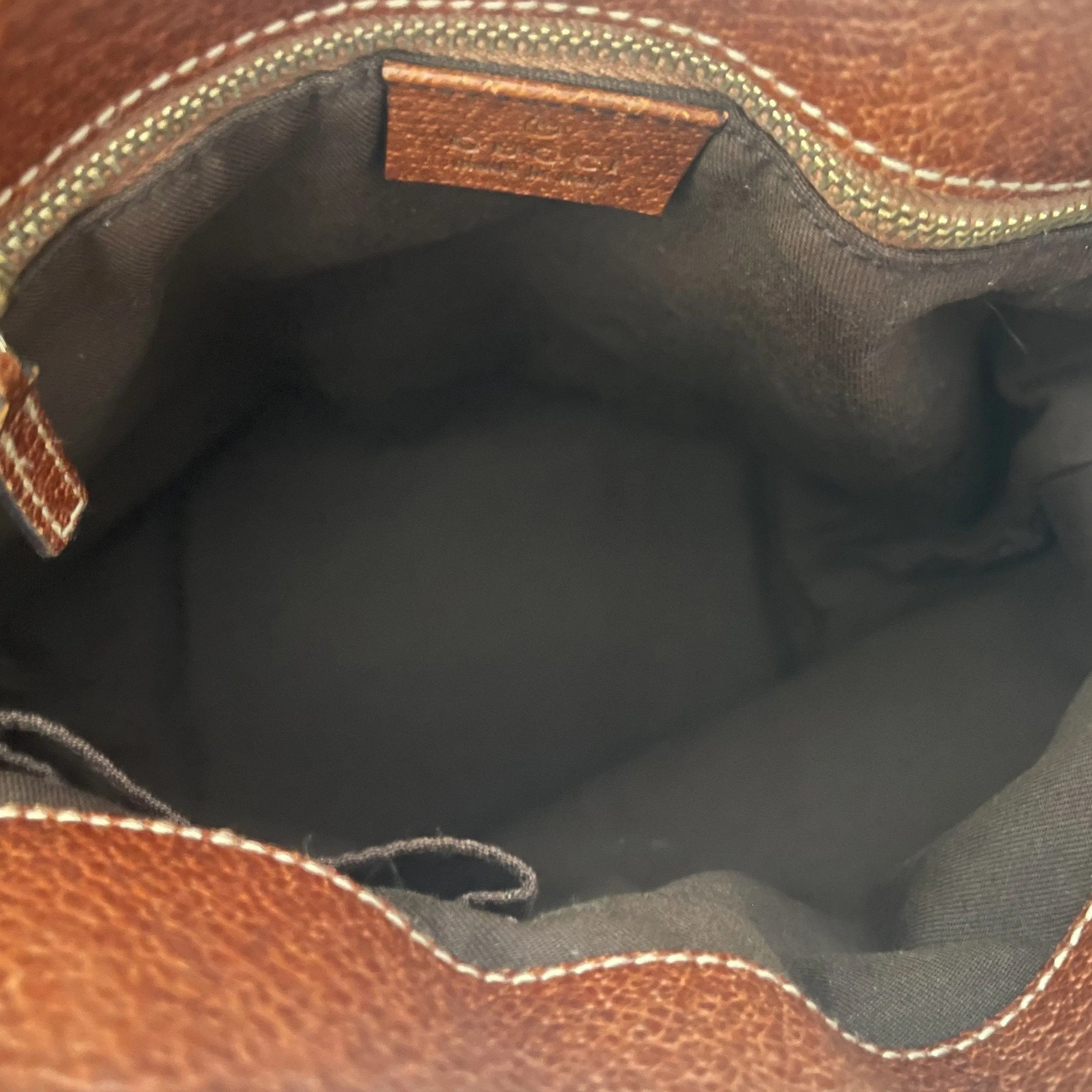 Gucci Brown Monogram Bamboo Shoulder Bag