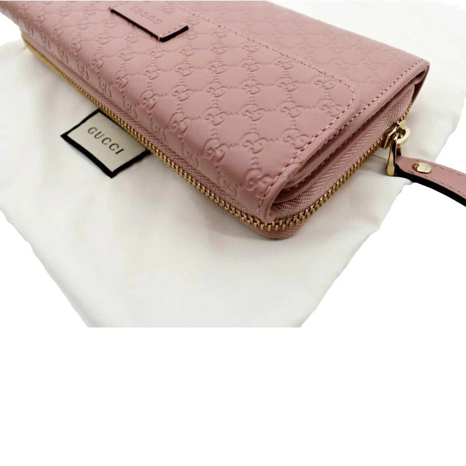 GUCCI Leather Wallet Light Pink 449364
