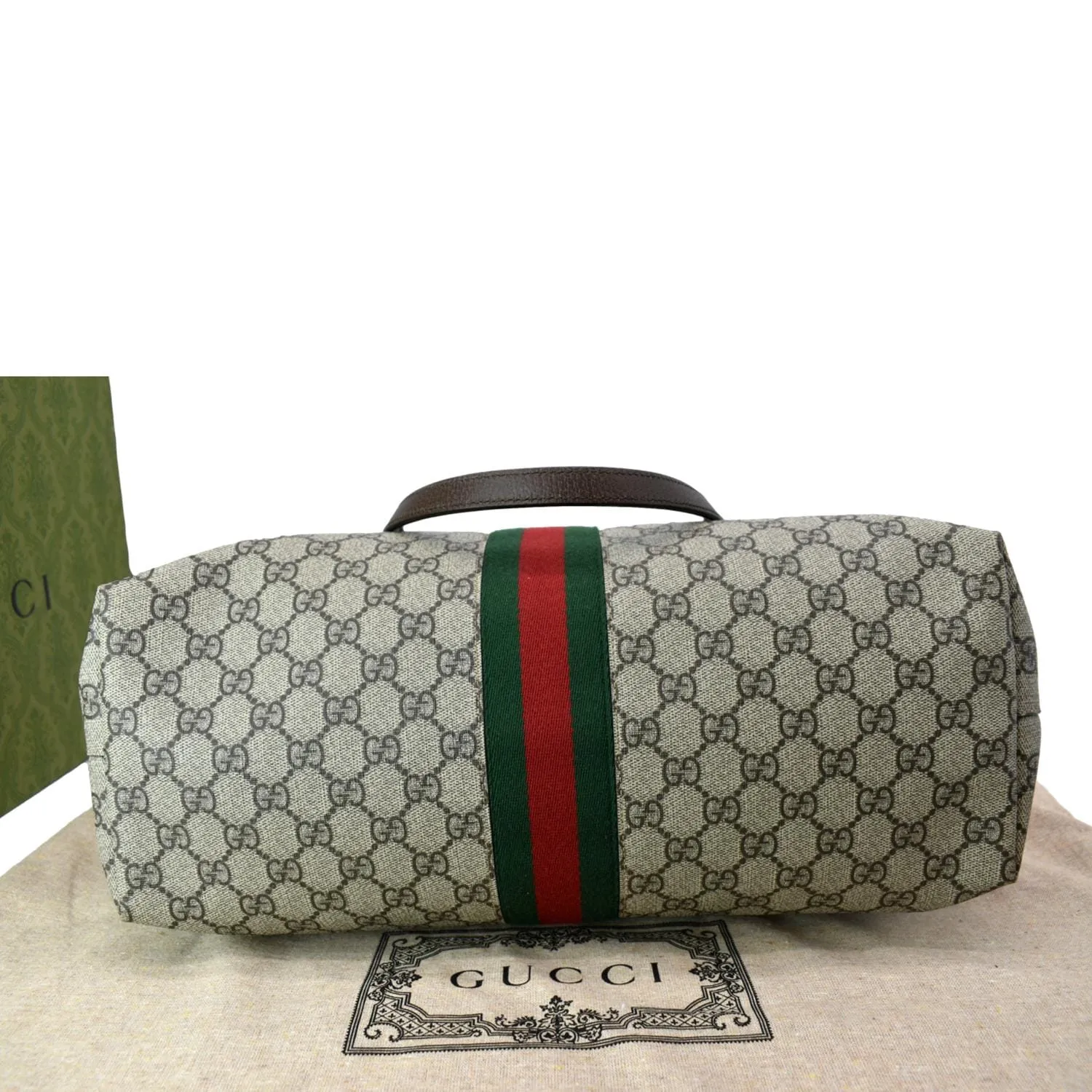 GUCCI Ophidia Medium GG Supreme Canvas Tote Bag Beige 631685