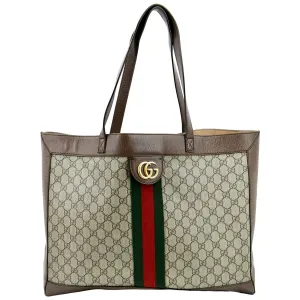 GUCCI Ophidia Soft GG Supreme Tote Bag Brown 547947