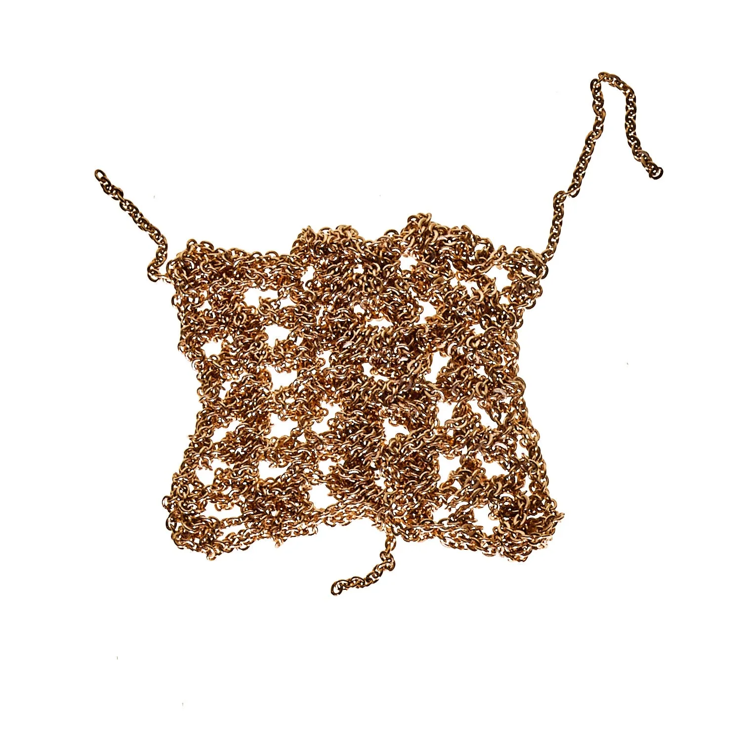 Hairy Simple Necklace in Faded   Rose Gold