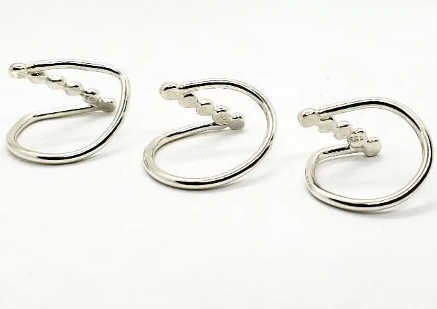 Handmade Sterling Silver Daisy Flower Zig Zag Ring – Boho Cross Bar Design