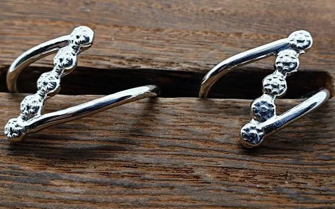 Handmade Sterling Silver Daisy Flower Zig Zag Ring – Boho Cross Bar Design