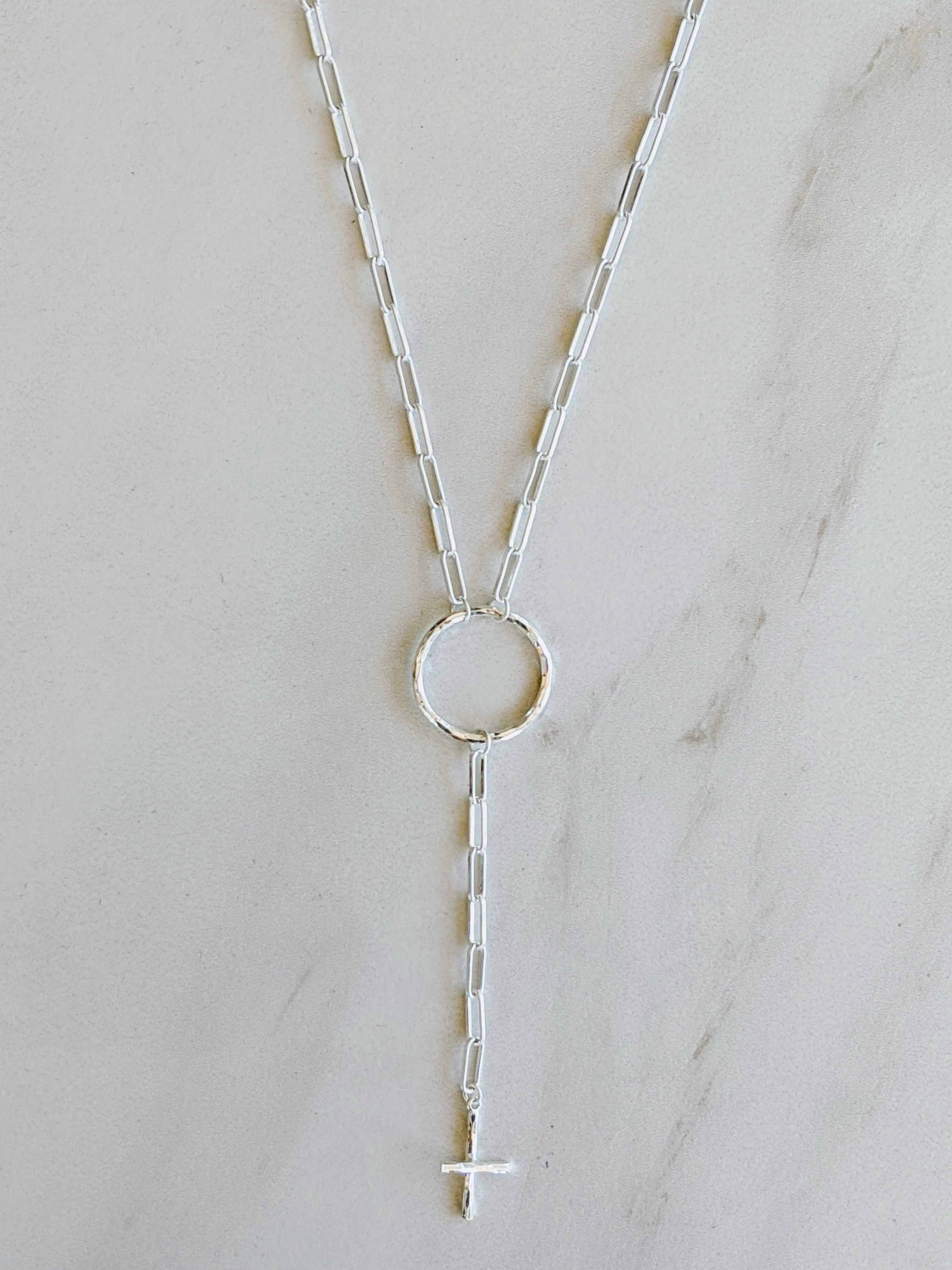 HARLOW Cross Drop Necklace