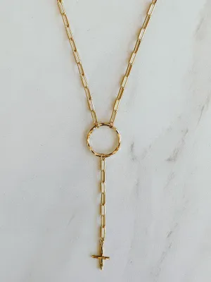 HARLOW Cross Drop Necklace