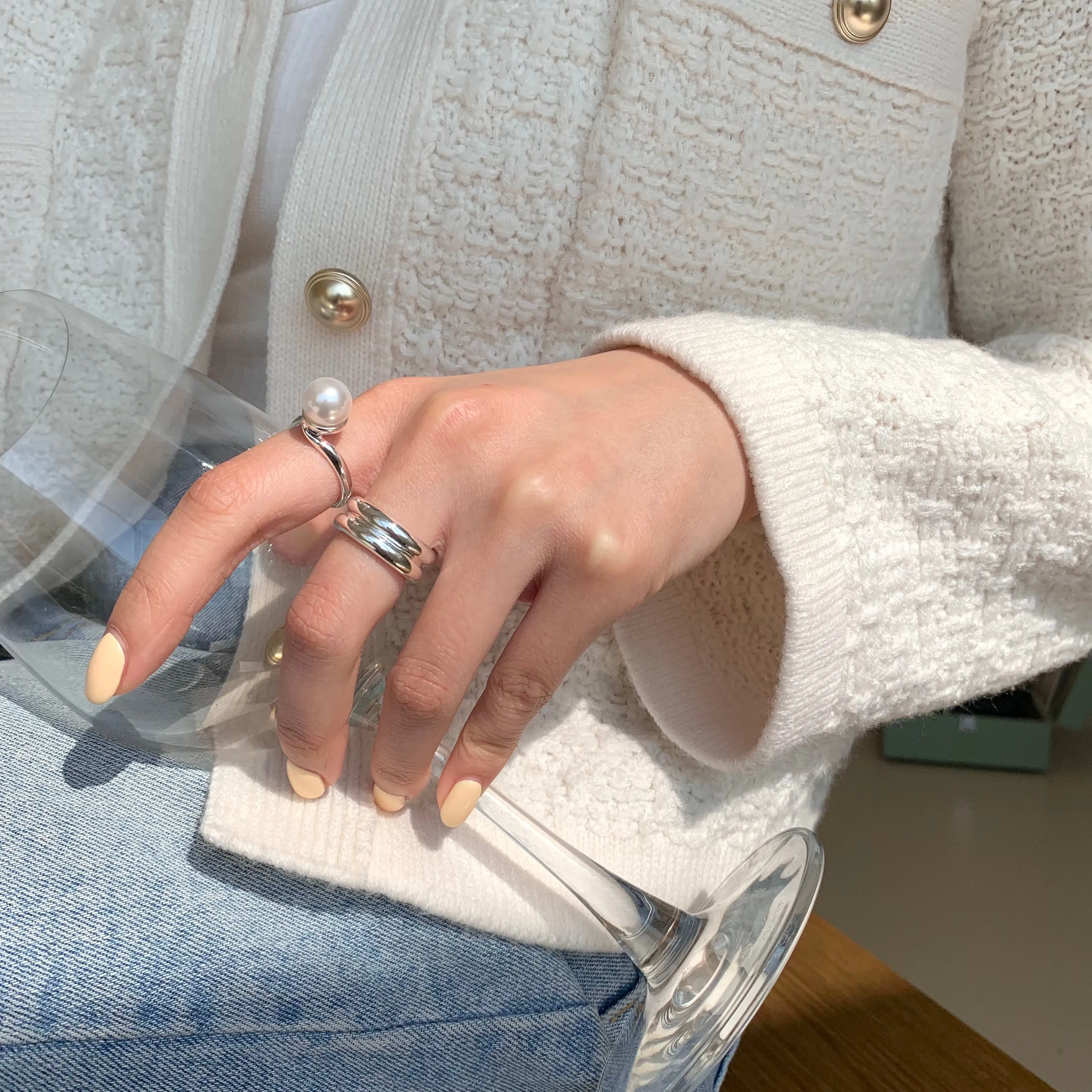 Hazel's New Simple Double Ring band
