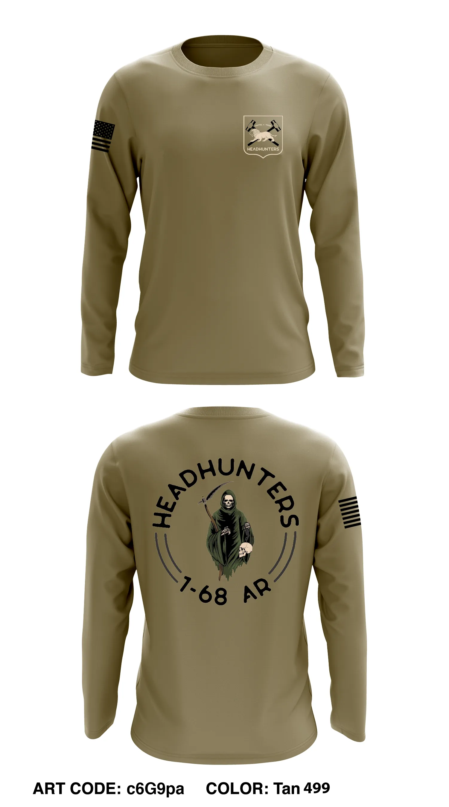 Headhunter 1-68 HHC Core Men's LS Performance Tee - c6G9pa