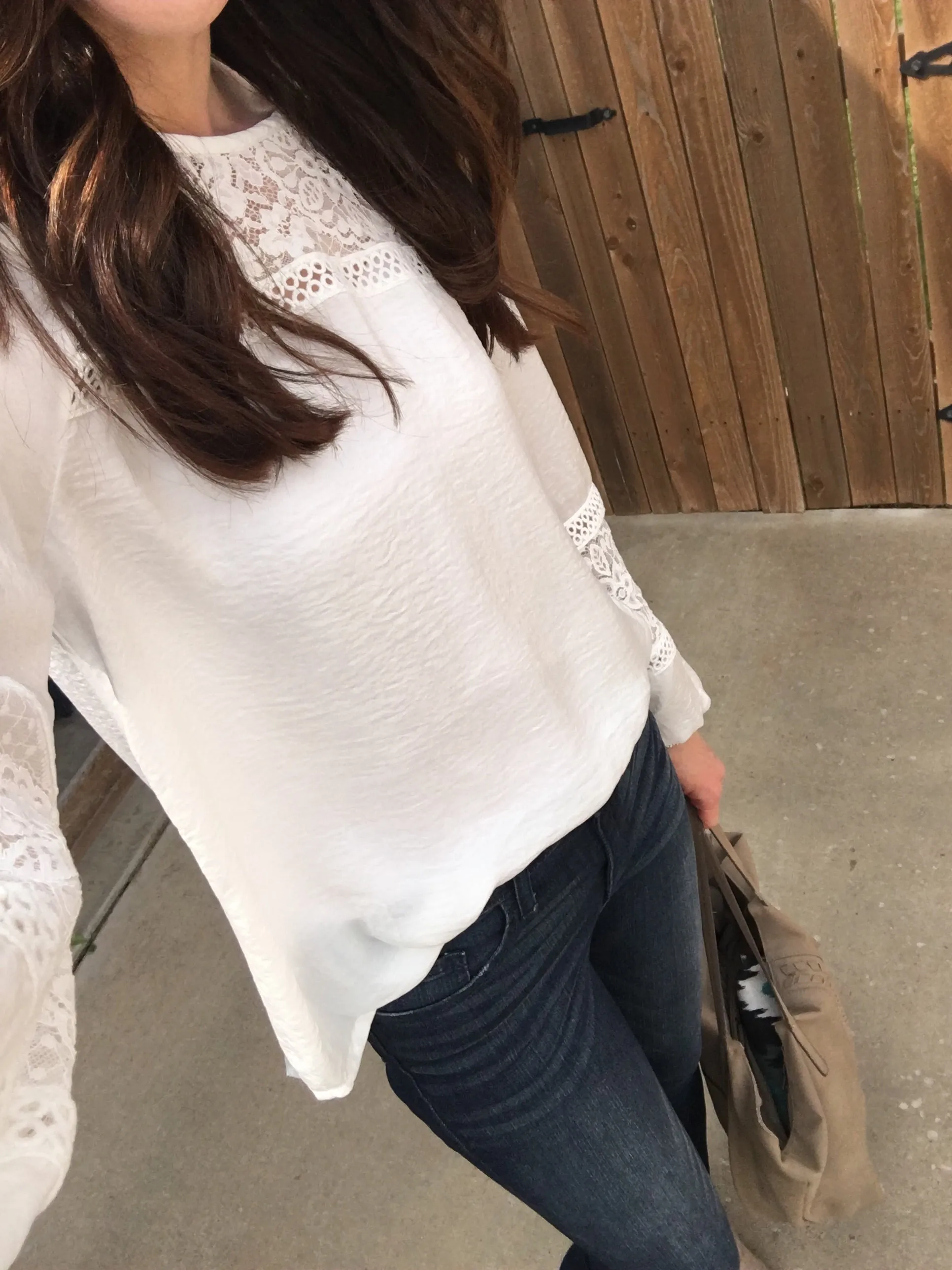Heidi Long Sleeve Top in Ivory
