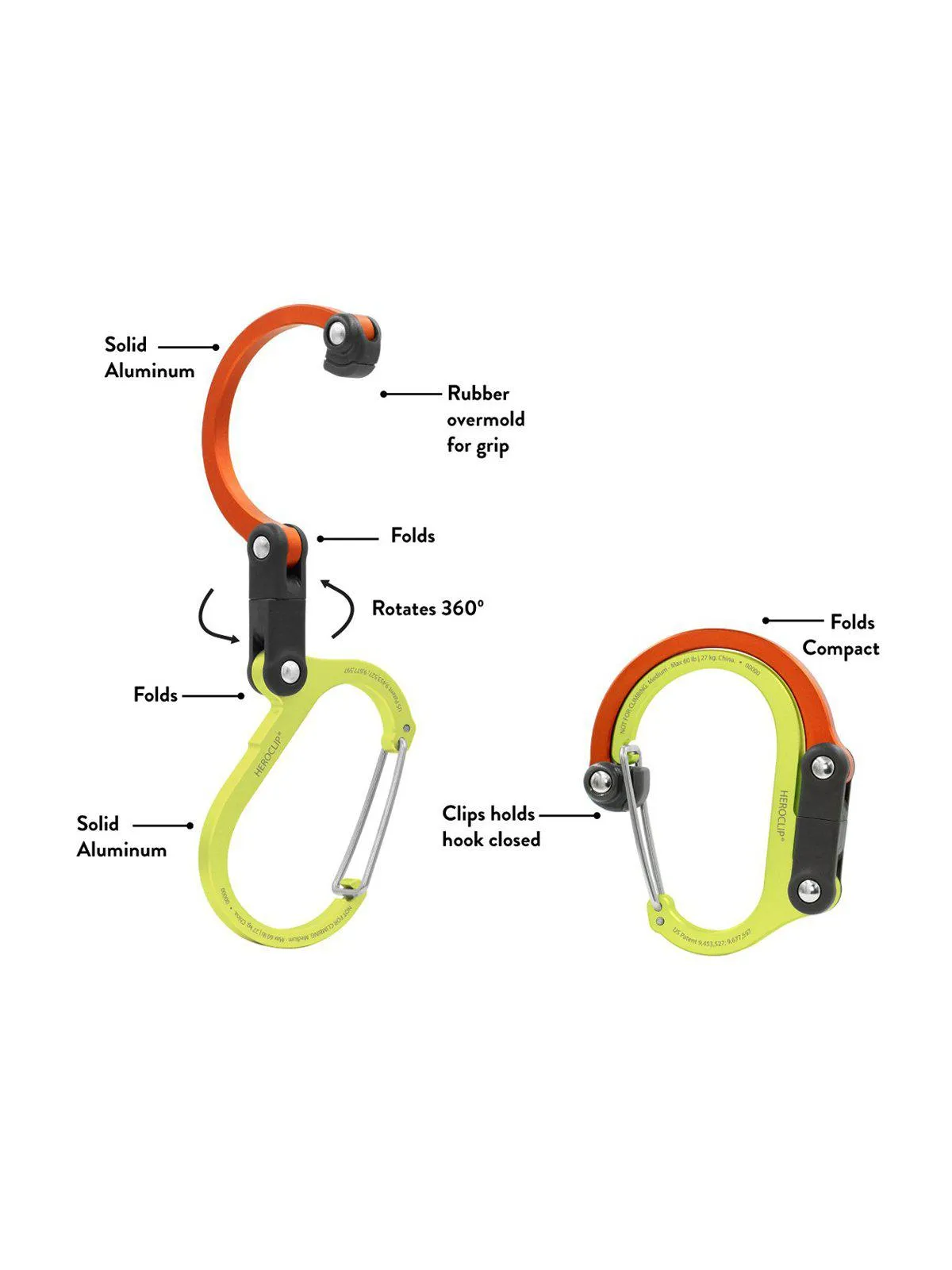 Heroclip Carabiner Medium Fireball