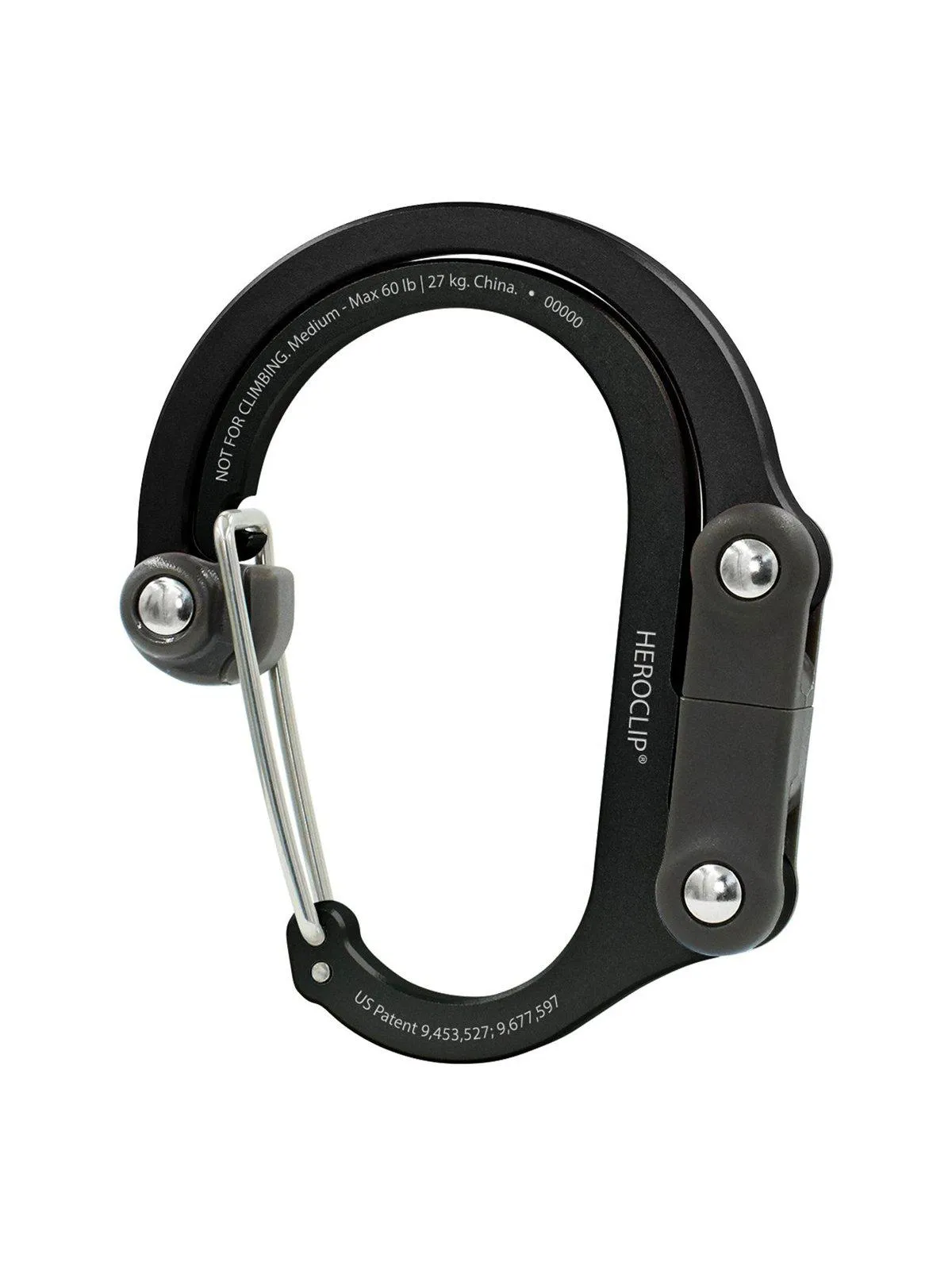 Heroclip Carabiner Medium Stealth Black