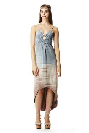 Hi-lo Scoop Keyhole Dress