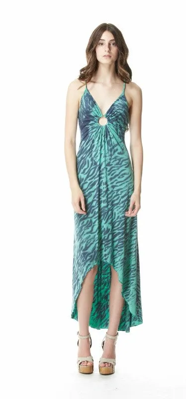 Hi-lo Scoop Keyhole Dress