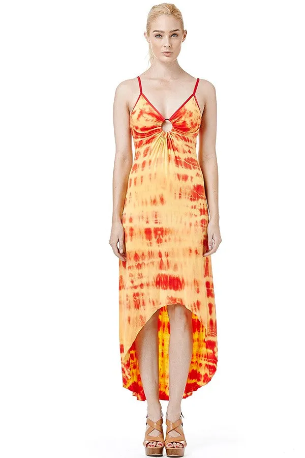 Hi-lo Scoop Keyhole Dress