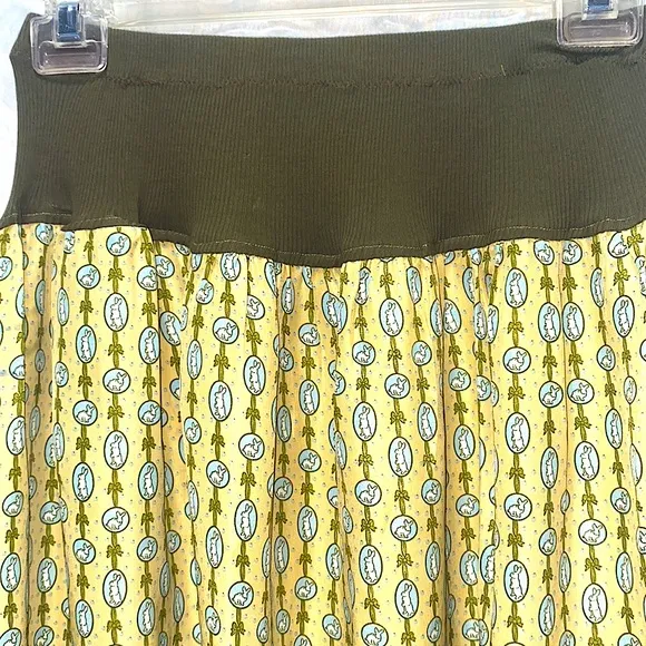 HOBO/SHABBY-CHIC MAXI “BUNNY” PRINT SKIRT SZ M