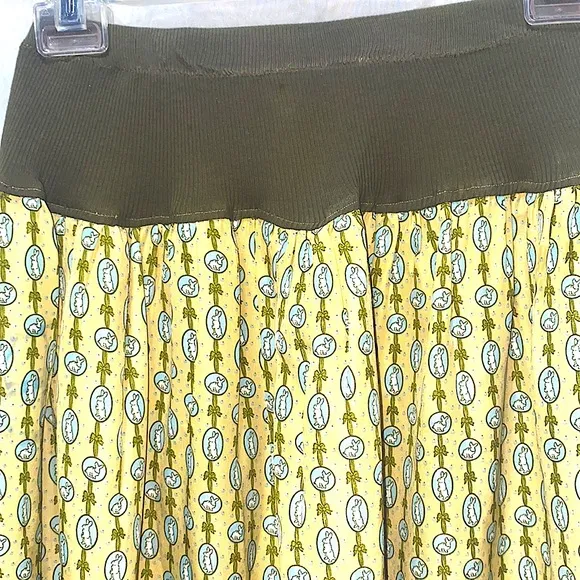 HOBO/SHABBY-CHIC MAXI “BUNNY” PRINT SKIRT SZ M