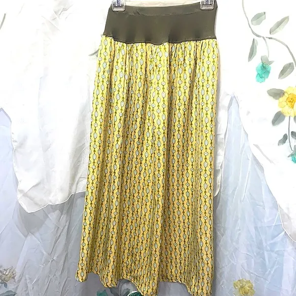 HOBO/SHABBY-CHIC MAXI “BUNNY” PRINT SKIRT SZ M