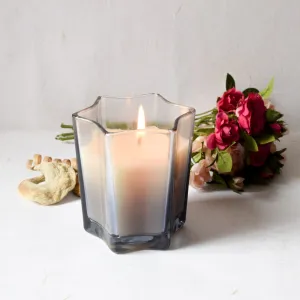 Home Artisan Starburst Smoky Glass Candle - Large