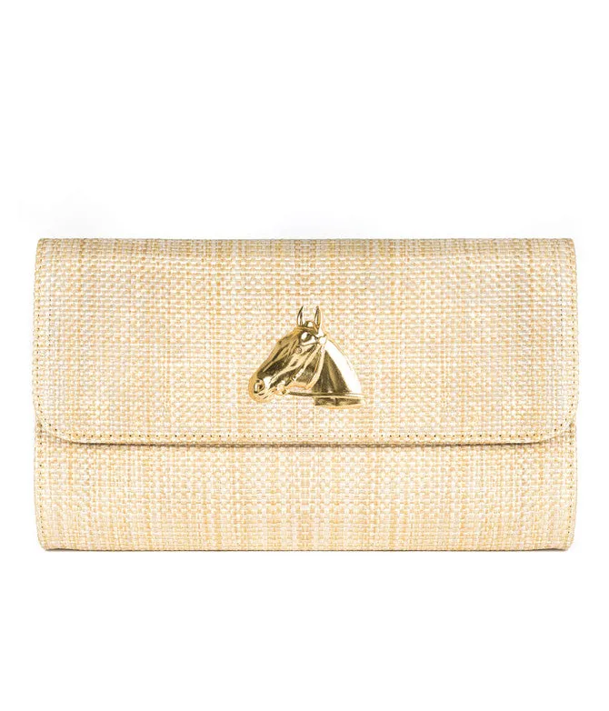 Horsehead Avery Straw Clutch
