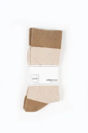 HOUSE OF PAA RECYCLED CREW SOX 2.5 CAFE