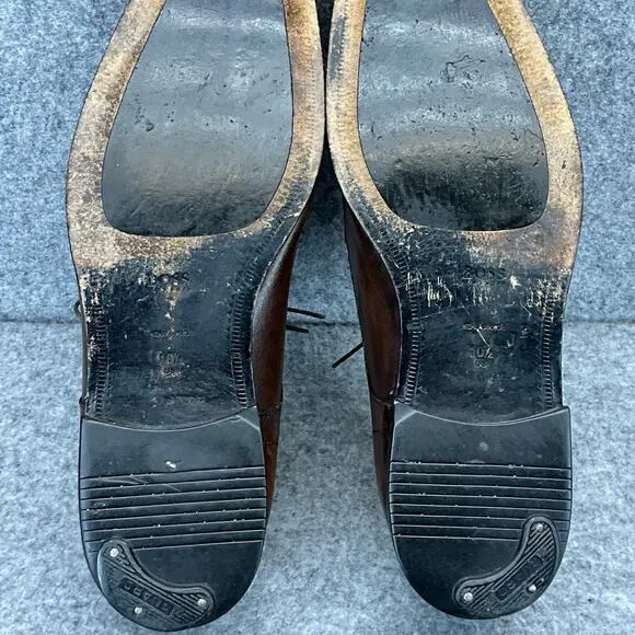 Hugo Boss Bicycle Toe Brown Leather Lace Up Dress Oxford Shoe Men 10.5