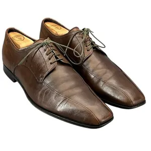 Hugo Boss Bicycle Toe Brown Leather Lace Up Dress Oxford Shoe Men 10.5