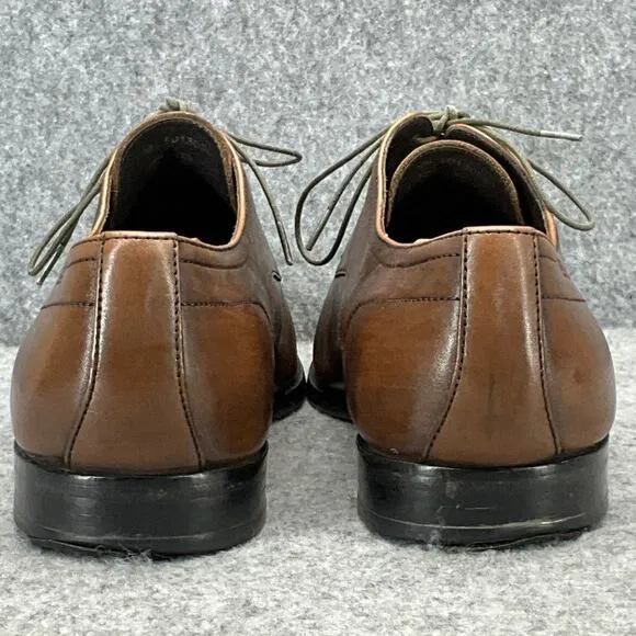 Hugo Boss Bicycle Toe Brown Leather Lace Up Dress Oxford Shoe Men 10.5