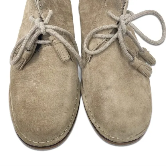 Hush Puppies Taupe Suede Moyen Boots Size 6