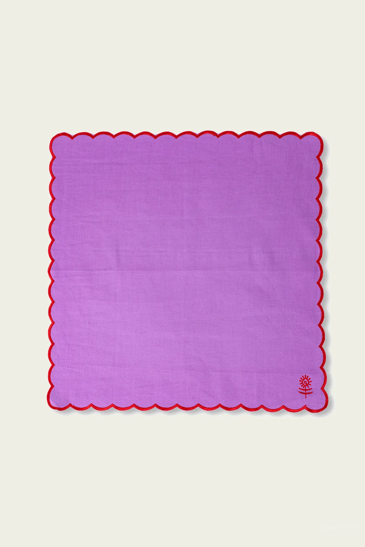 Icon Linen Napkins Set of 4 - Lilac   Cherry