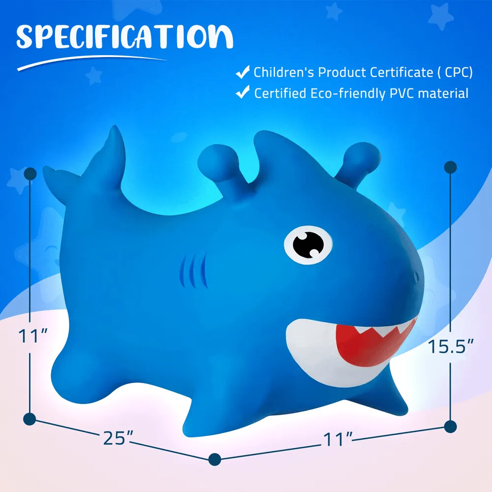 Inflatable Bouncy Shark Ride On Hopper