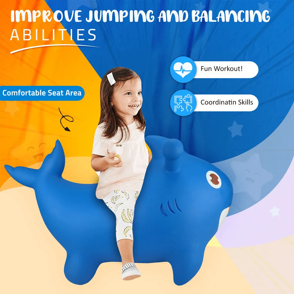 Inflatable Bouncy Shark Ride On Hopper