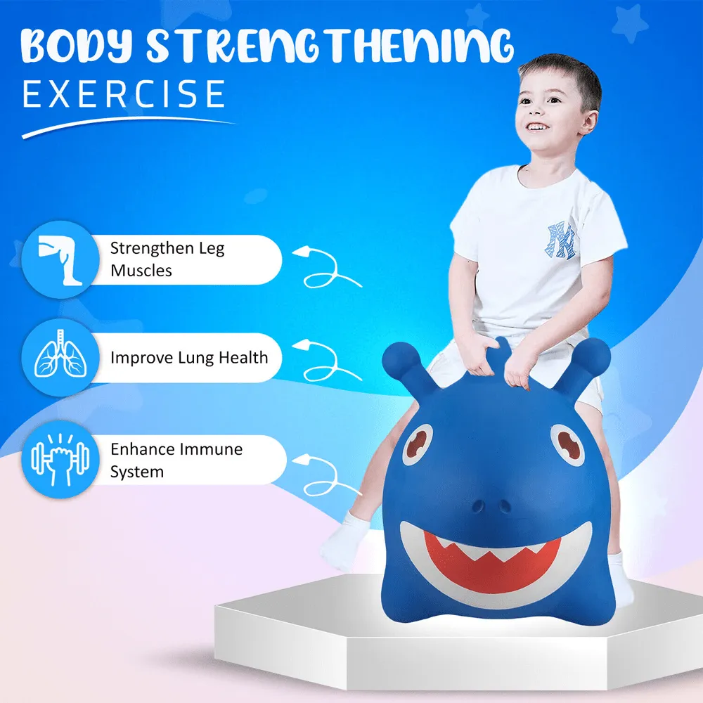 Inflatable Bouncy Shark Ride On Hopper