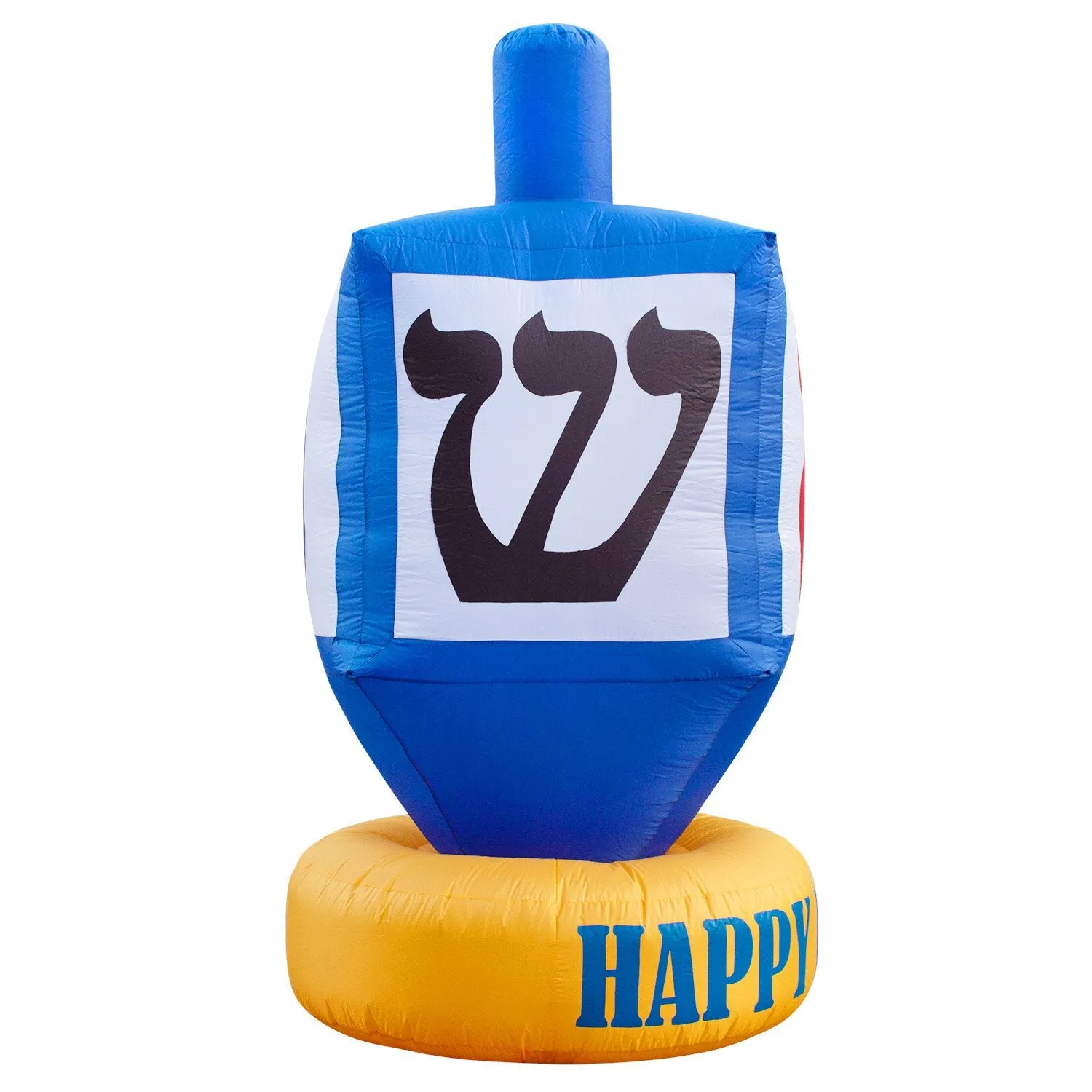 Inflatable Dreidel Hanukkah Decoration with Built-In Fan and LED Lights