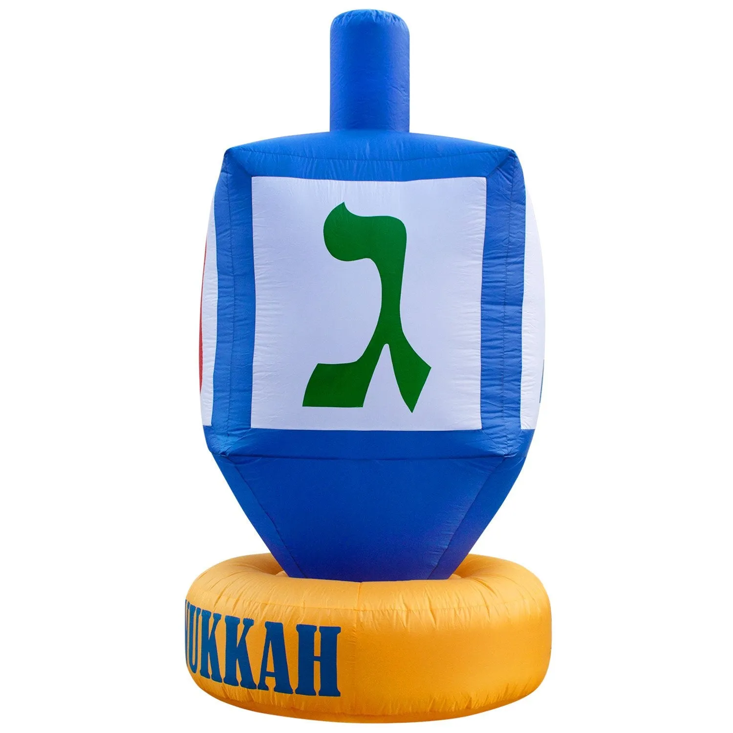 Inflatable Dreidel Hanukkah Decoration with Built-In Fan and LED Lights