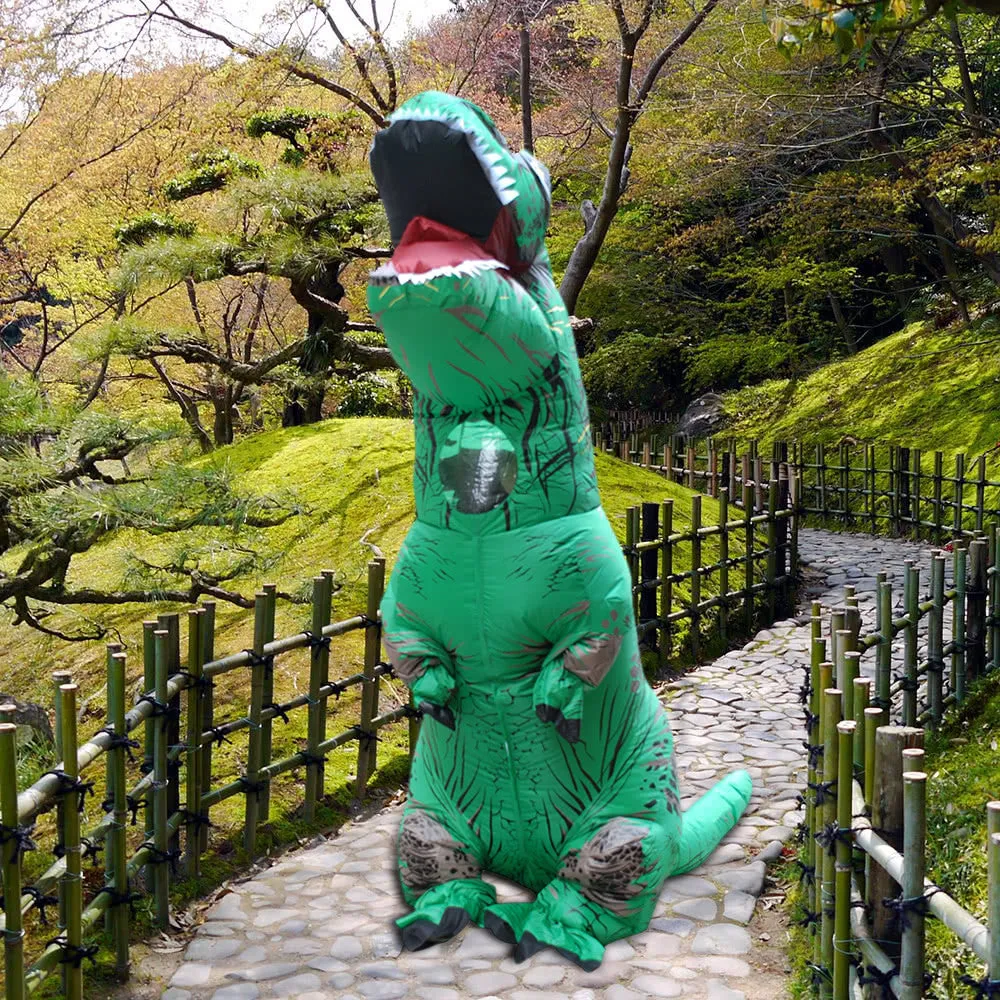 Inflatable Trex Costume Fan Operated Blow Up