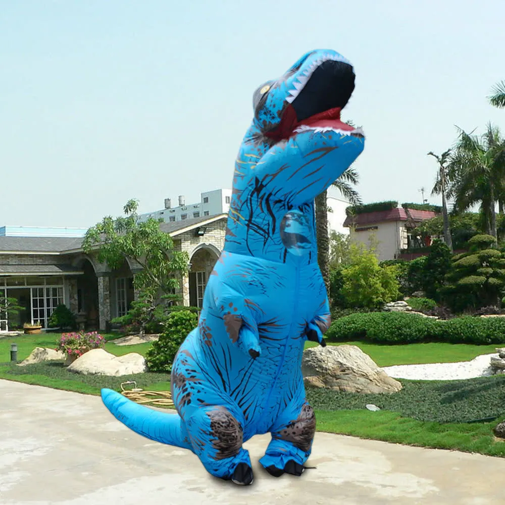 Inflatable Trex Costume Fan Operated Blow Up