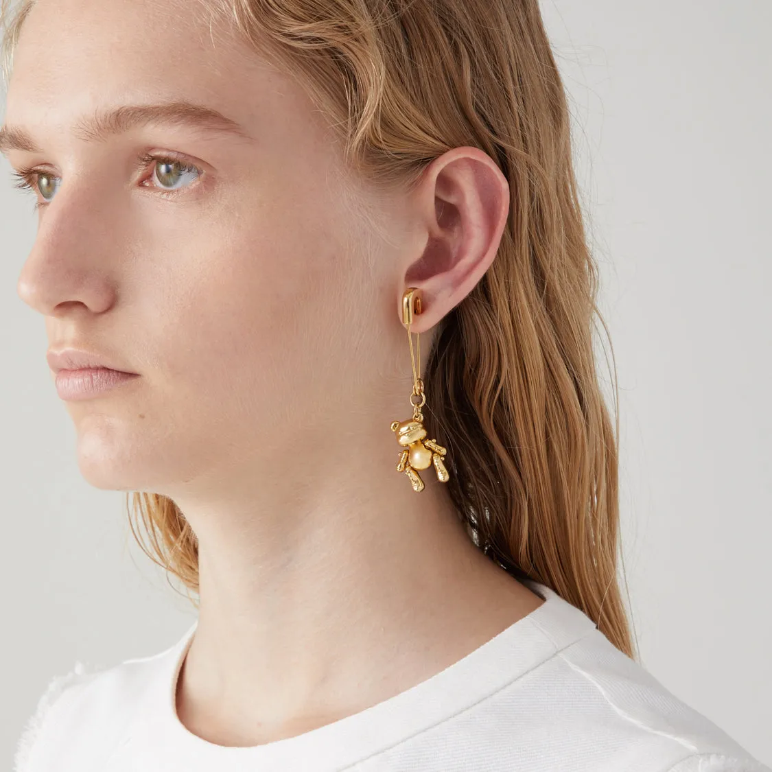 Inflated Teddy Bear Charm Earring