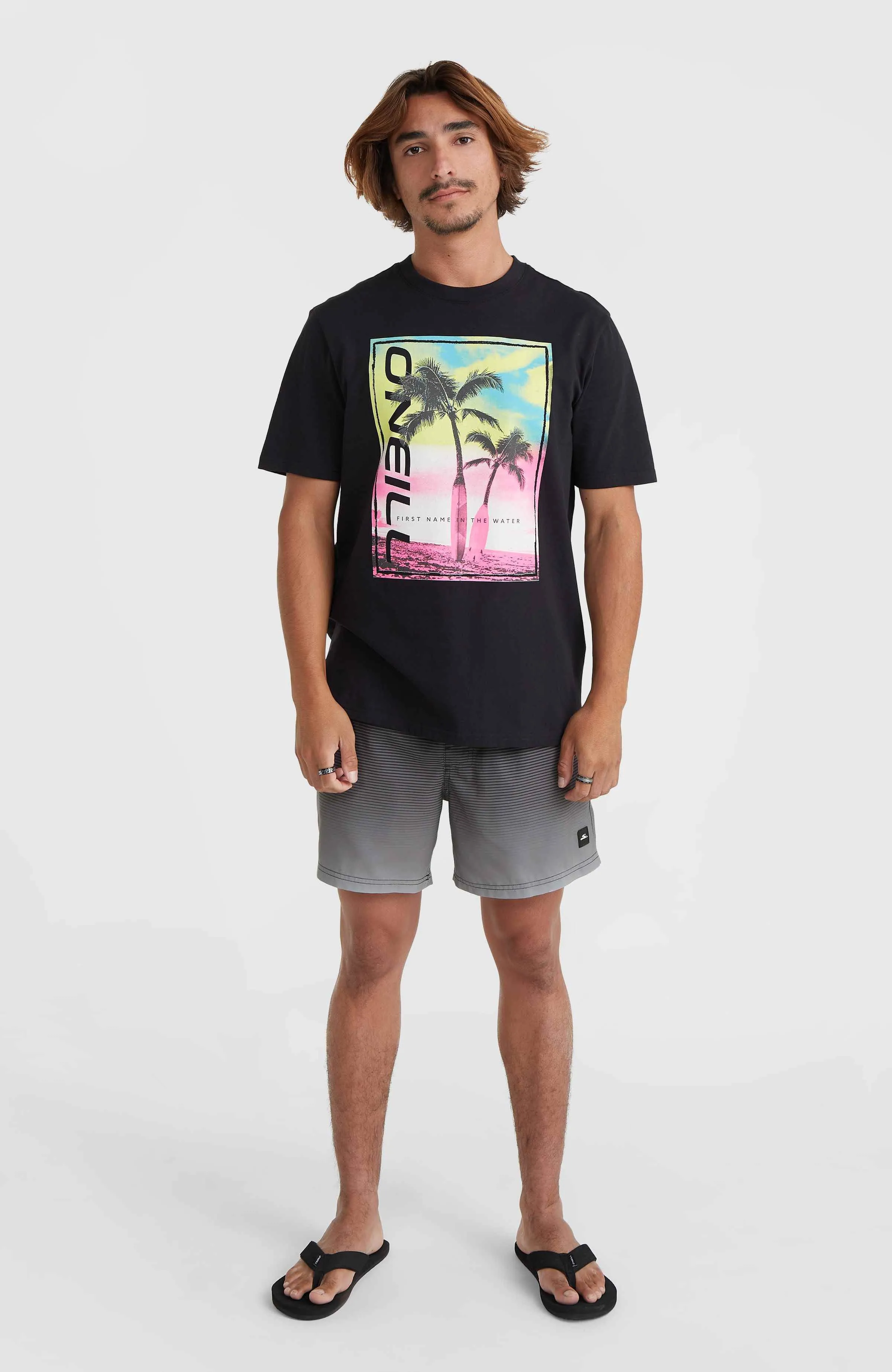 Jack O'Neill Cali Gradient 15'' Badehose | Black Simple Gradient B Panel
